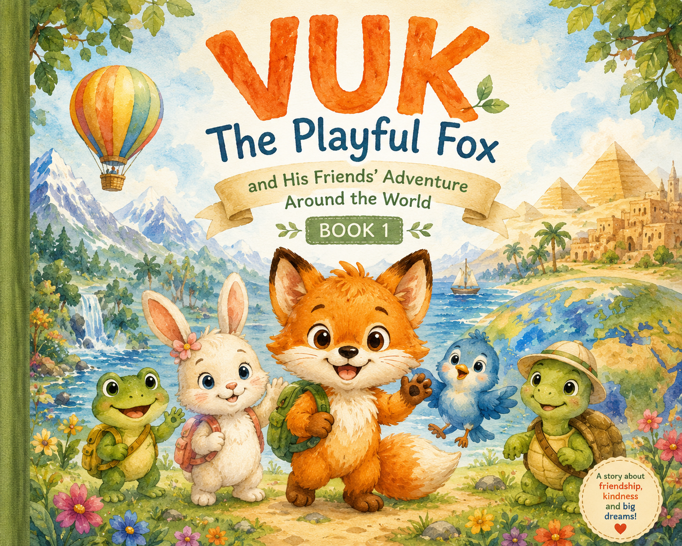Vuk the Playful Fox Adventure Around the World — Children's Book Age 3–8